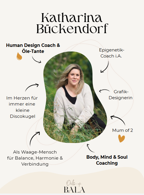Unsere Kursleiter:innen Infokachel: Katharina Bückendorf, Human Design Coach und Body-Mind-Soul-Coaching
